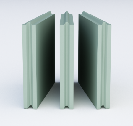 Плита пазогребневая гипсовая полнотелая ВОЛМА (ПГПВ), 100 мм 