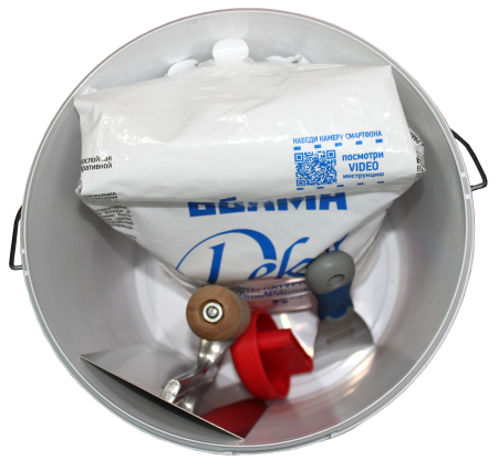 Комплект декоративной штукатурки "ВОЛМА-Декор", фактура "Лунное облако", 5 кг